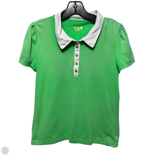 Athletic Top Short Sleeve Designer By Luxletic by Lilly Pulitzer In Green, Size: M