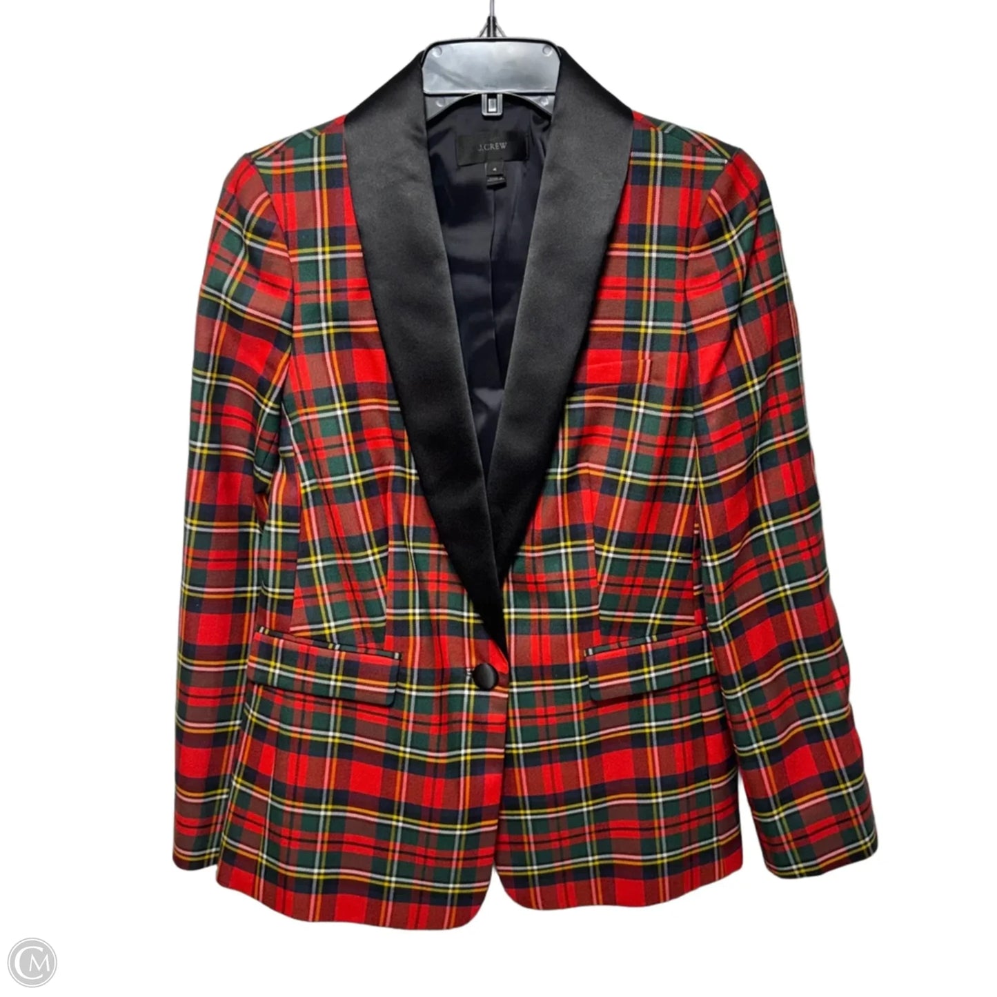 Blazer By J. Crew In Plaid Pattern, Size: 4