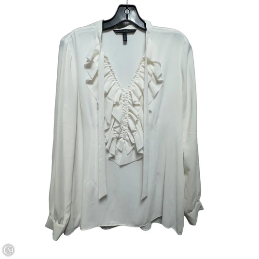 Top Long Sleeve By White House Black Market In Cream, Size: 8
