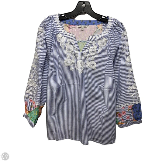 Top Long Sleeve By John Mark In Striped Pattern, Size: S