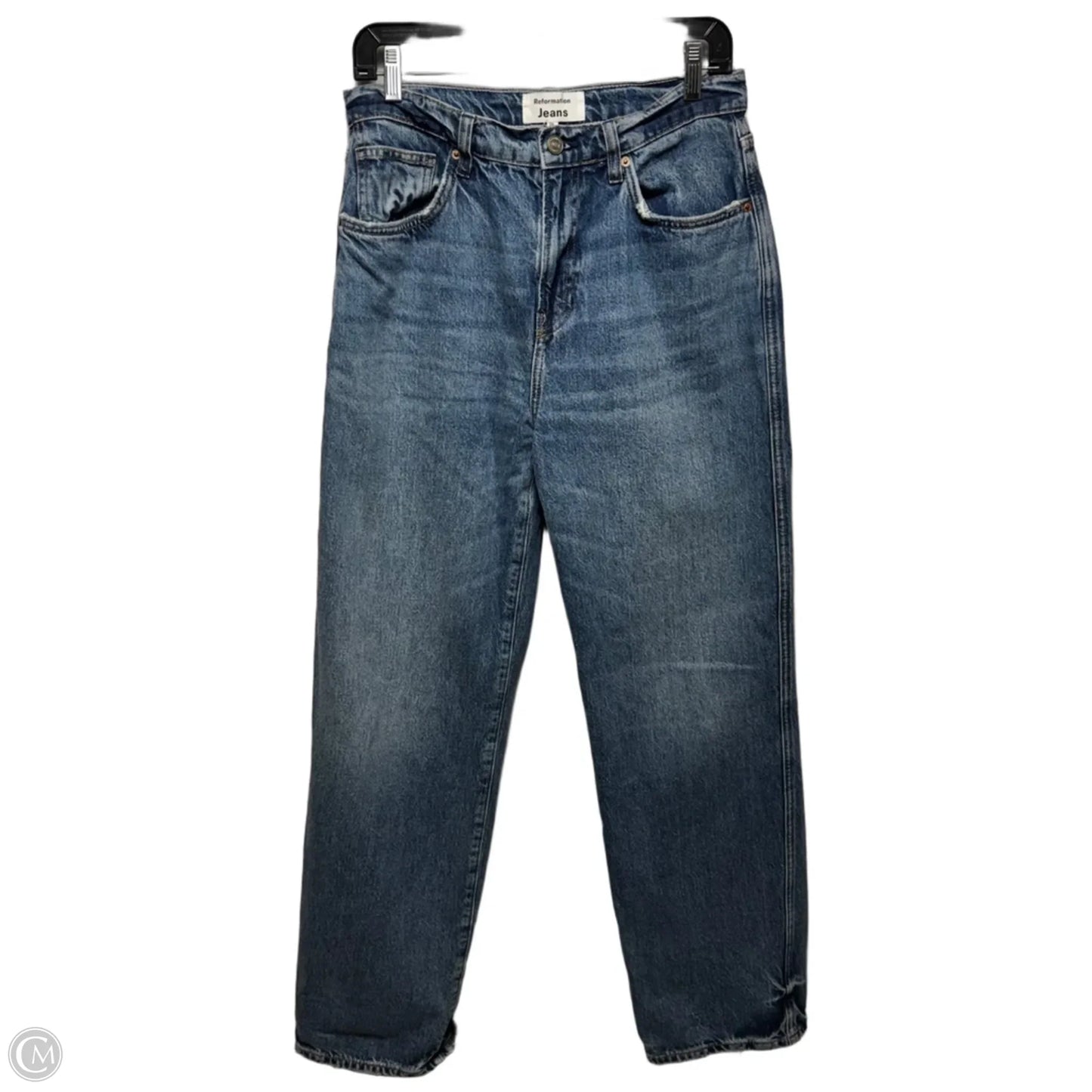 Jeans Straight By Reformation In Blue Denim, Size: 6/28