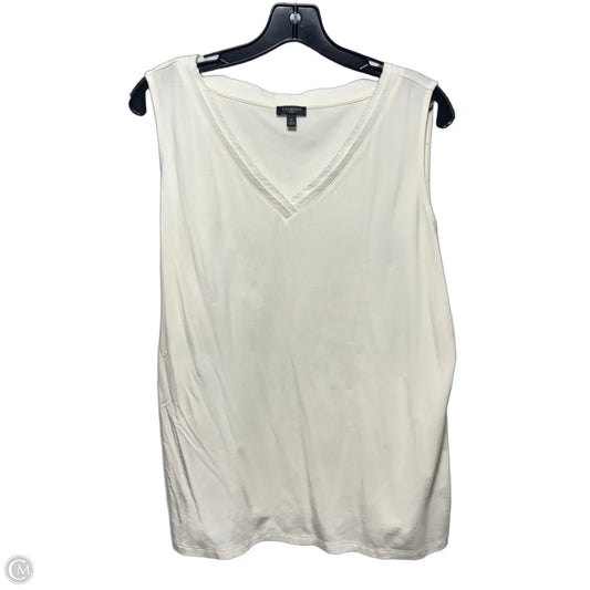 Top Sleeveless By Talbots In Cream, Size: 1x