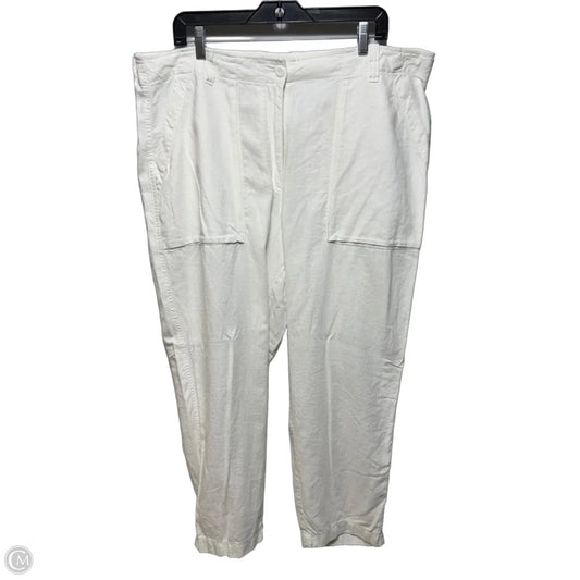Pants Linen Blend  By J. Crew In White, Size: 18