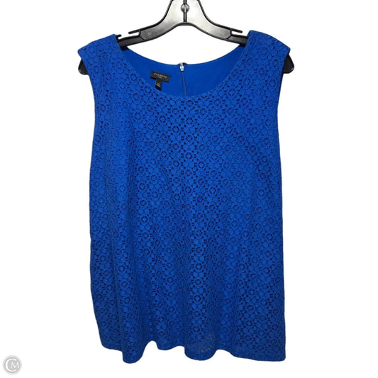 Top Sleeveless By Talbots In Blue, Size: 2x
