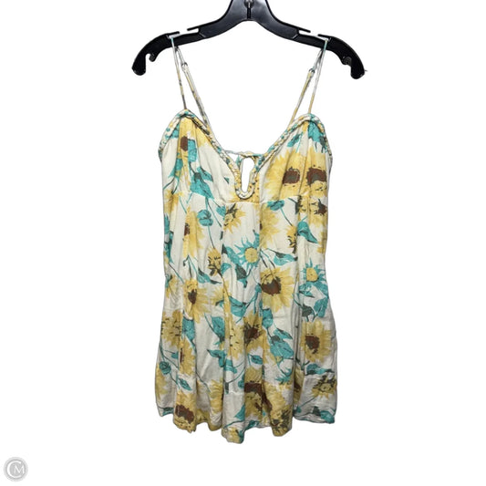 Altura Floral-Print Braided-Trim Mini Dress By Free People In Floral Print, Size: L