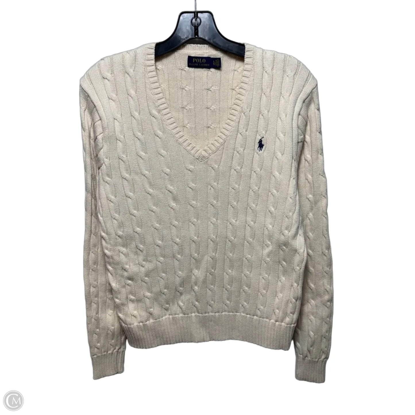 Sweater By Polo Ralph Lauren In Cream, Size: Xl