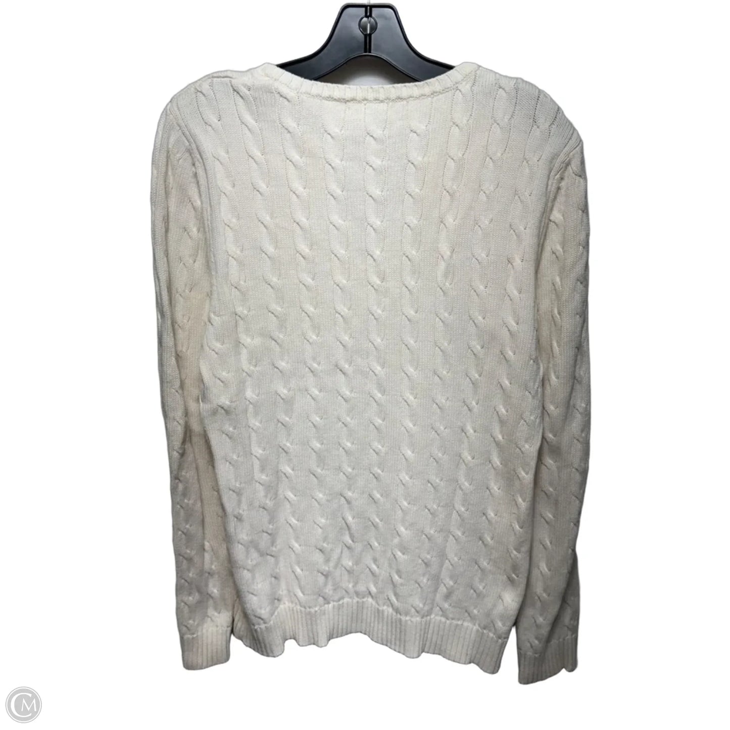Sweater By Lauren By Ralph Lauren In Cream, Size: Xl