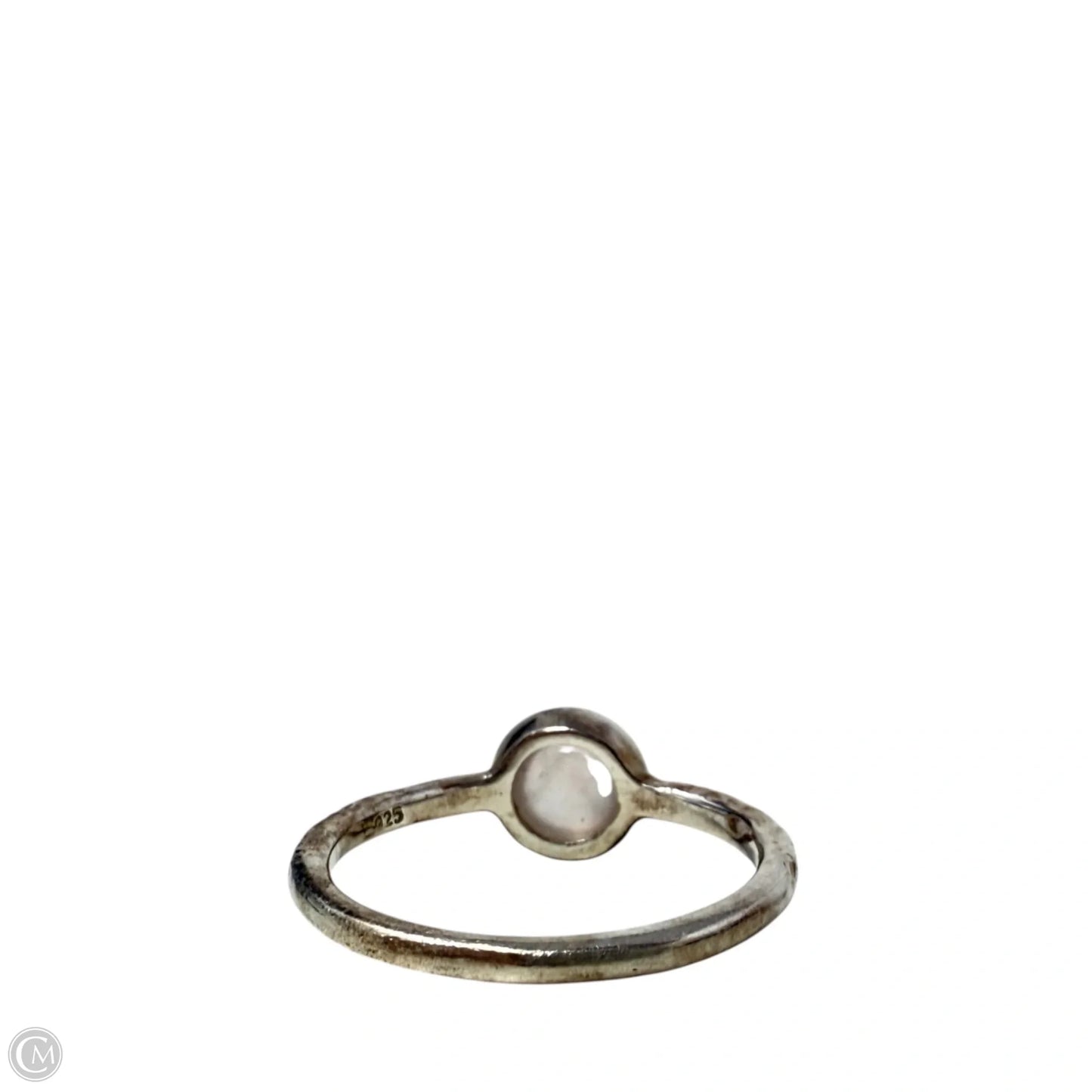 Hammered Sterling Silver & Moonstone Ring, Size: 9