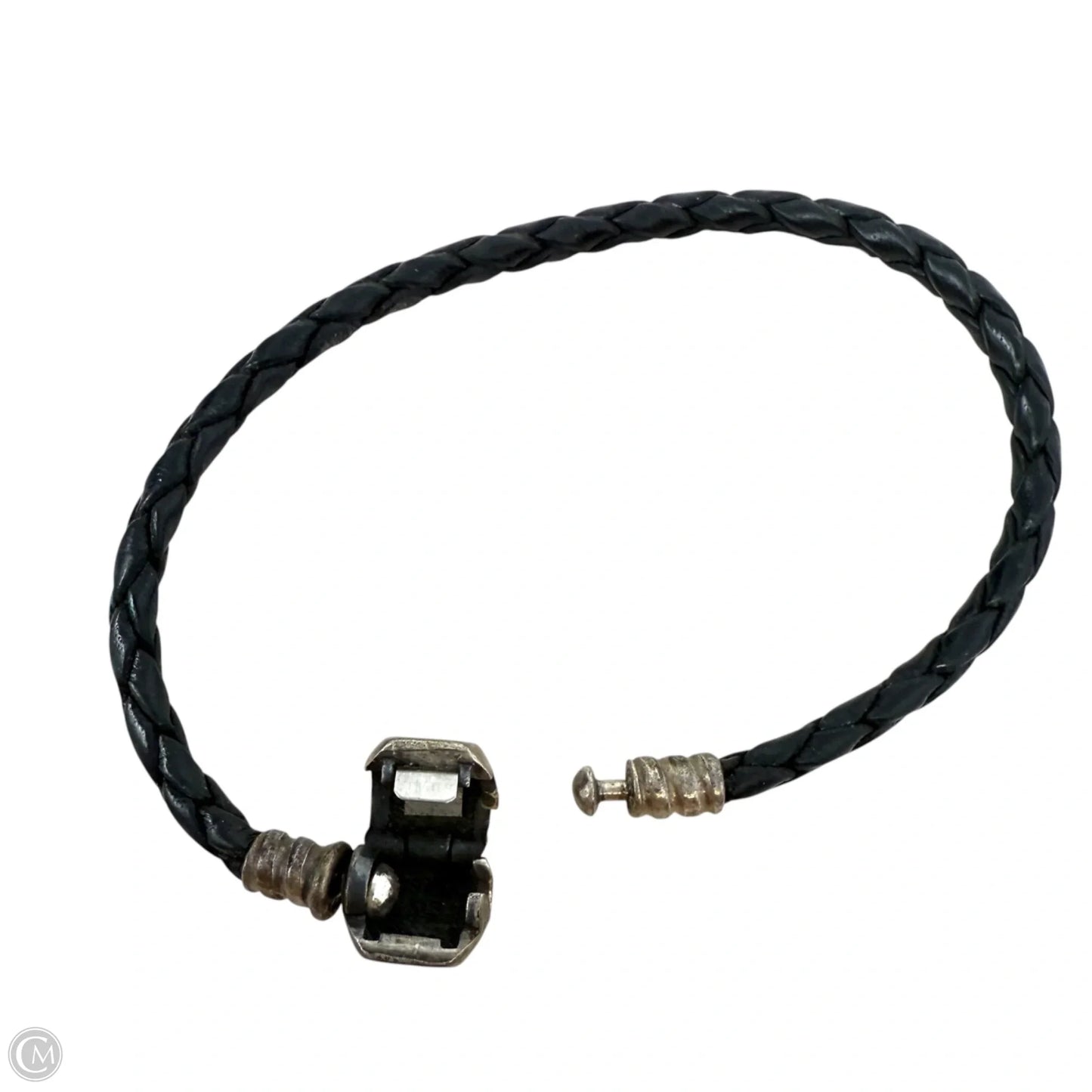 Moments Sterling Silver & Leather Bracelet By Pandora