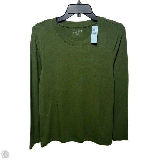 Top Long Sleeve Basic By Loft In Green, Size: XXL PETITE