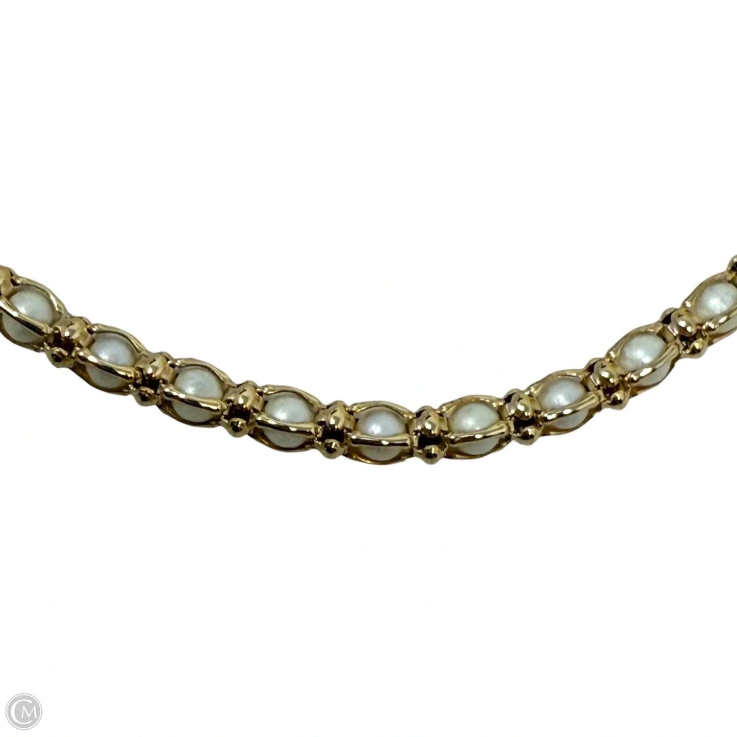 Italian Gold Over Sterling Silver & Pearl Bracelet By Dyadema Mentor