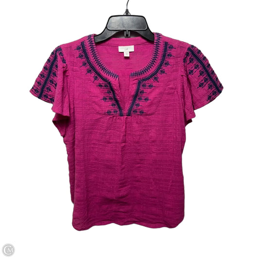 Top Short Sleeve By J. Jill In Pink, Size: Xsp