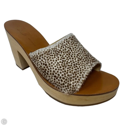 Fiscus Sandals Heels Block By K Jacques In Animal Print, Size: 7.5