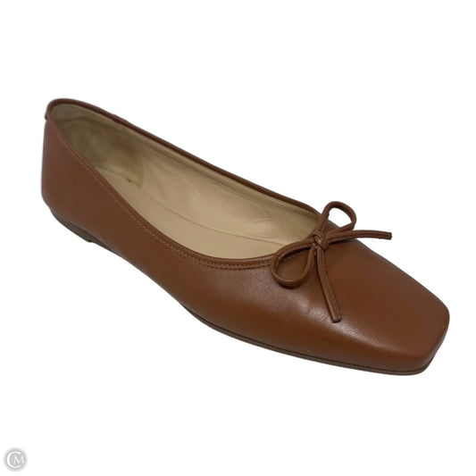 Gwynn Leather Ballet Flats Shoes By Bernardo In Brown, Size: 9