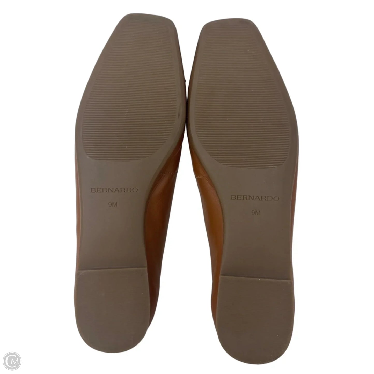 Gwynn Leather Ballet Flats Shoes By Bernardo In Brown, Size: 9