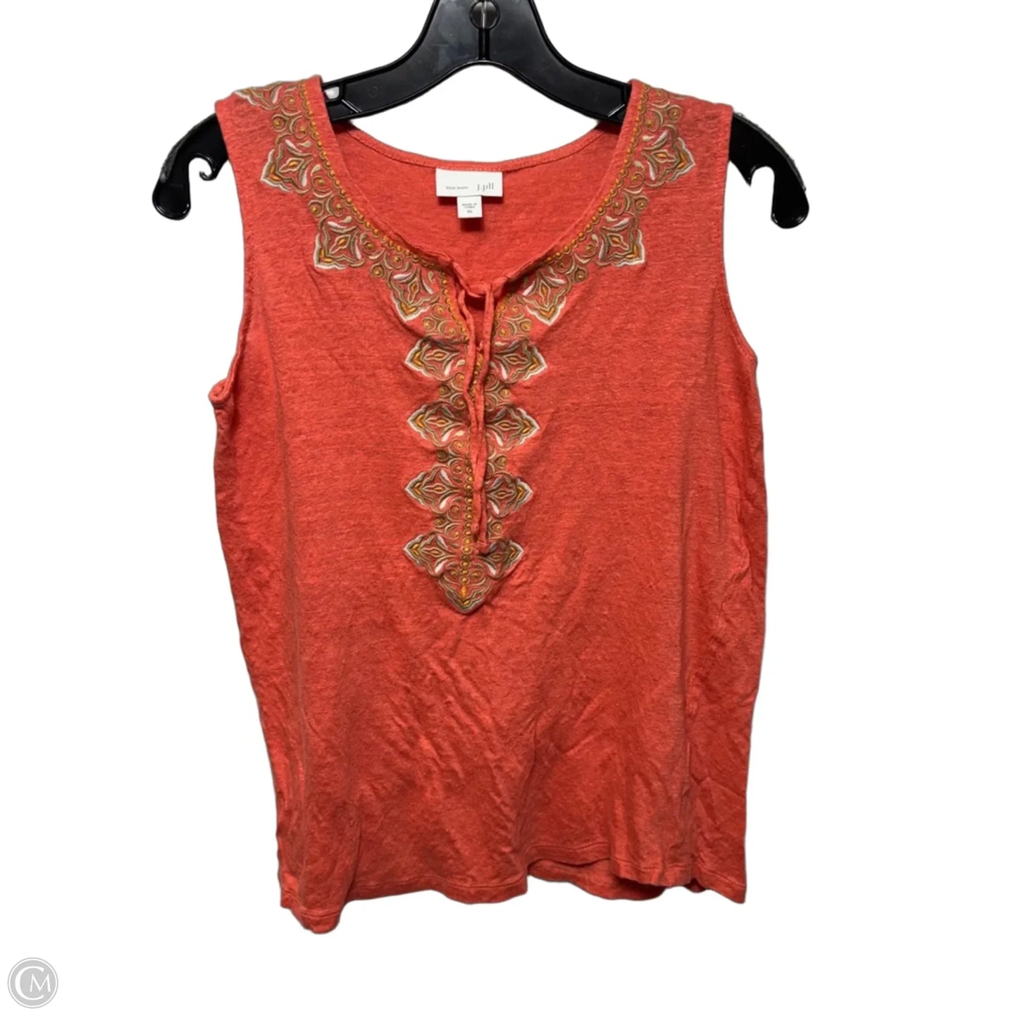 Linen Top Sleeveless By J. Jill In Orange, Size: Xs