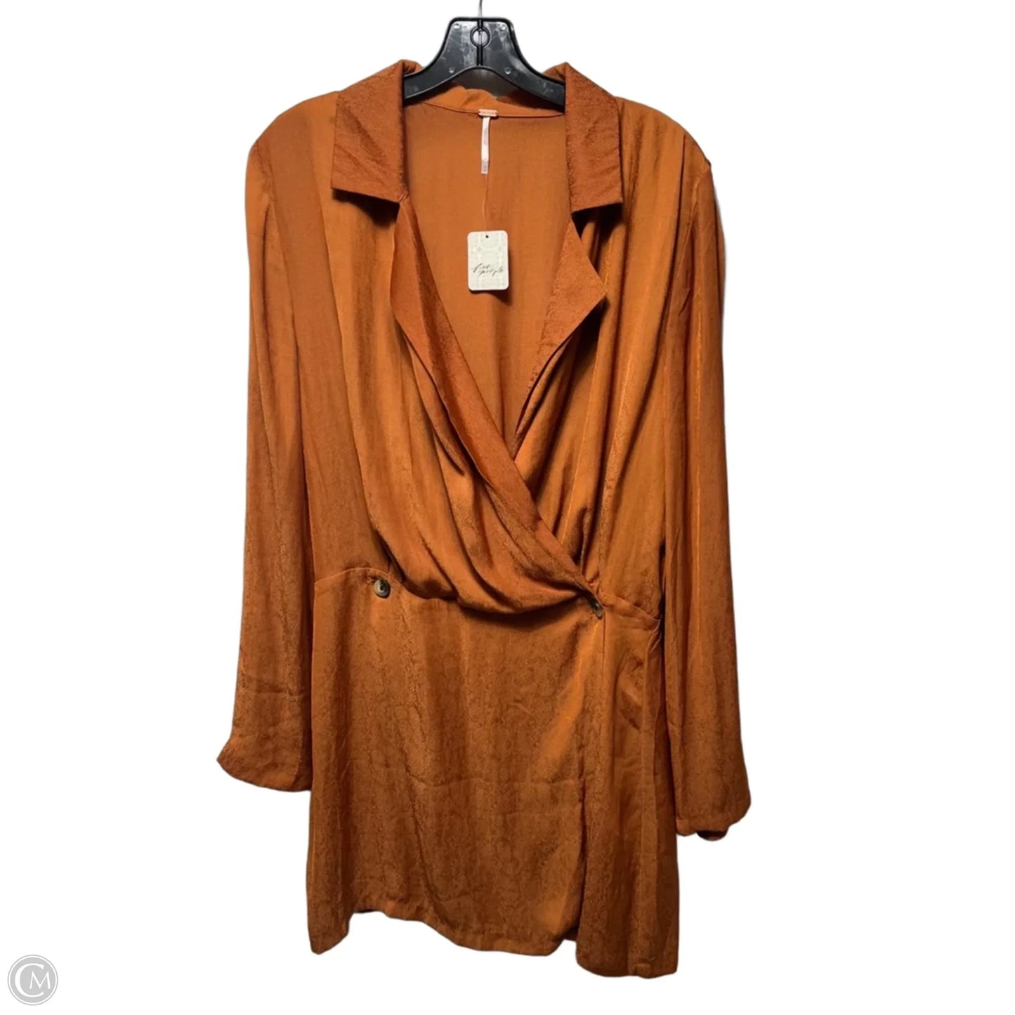 Simone Notch Lapel Mini Dress By Free People In Copper, Size: M
