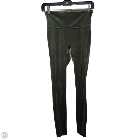 Velvet Pants Leggings By Spanx In Green, Size: S