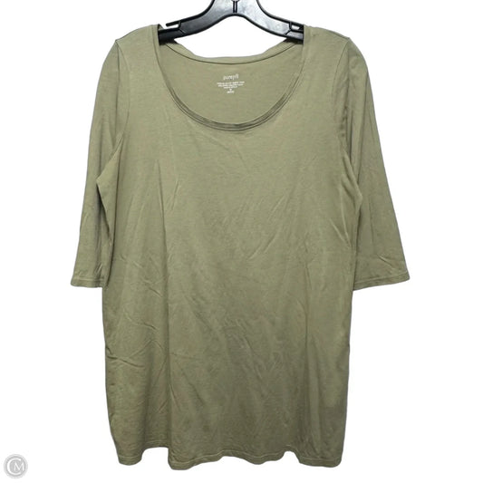 Tunic 3/4 Sleeve By Pure Jill In Green, Size: Mp