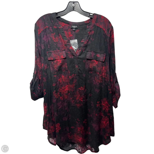 Top 3/4 Sleeve By Torrid In Floral Print, Size: 1x