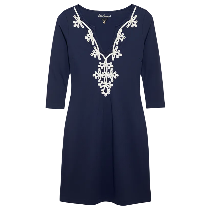 Marina Shift Dress Designer By Lilly Pulitzer In True Navy, Size: S