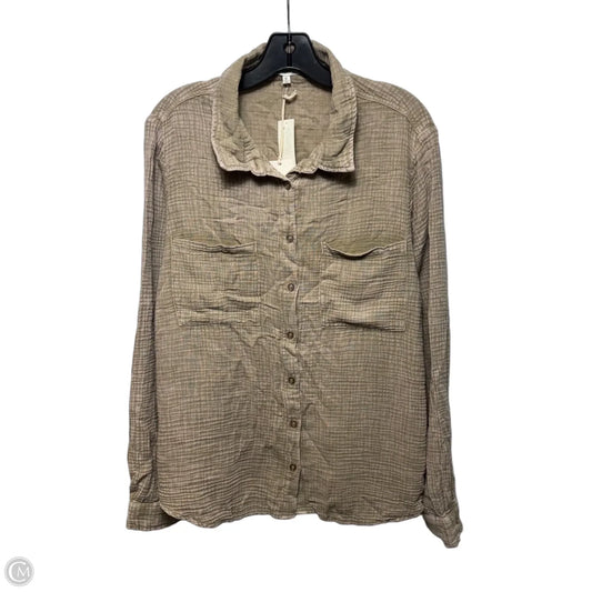 Top Long Sleeve By Z Supply In Tan, Size: Xl