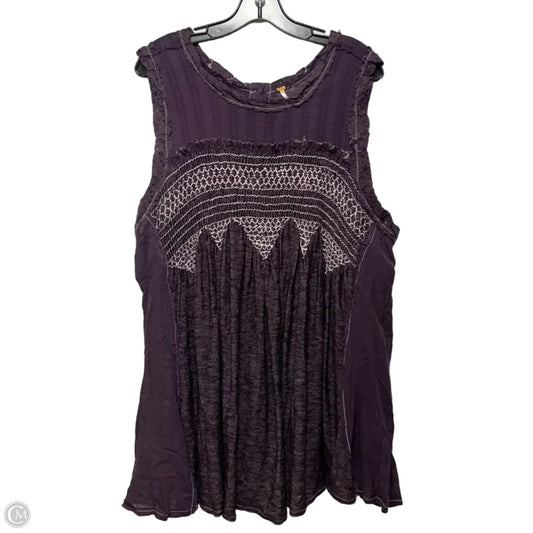 Sea Breeze Sleeveles Tunic By Free People In Purple, Size: Xl