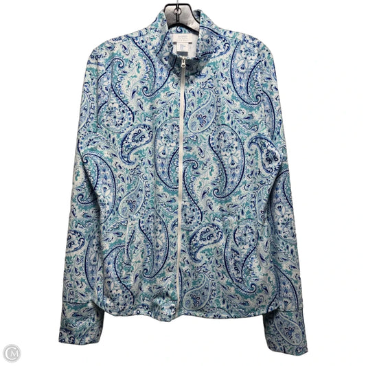 Athletic Jacket By Sigrid Olsen In Paisley Print, Size: Xl