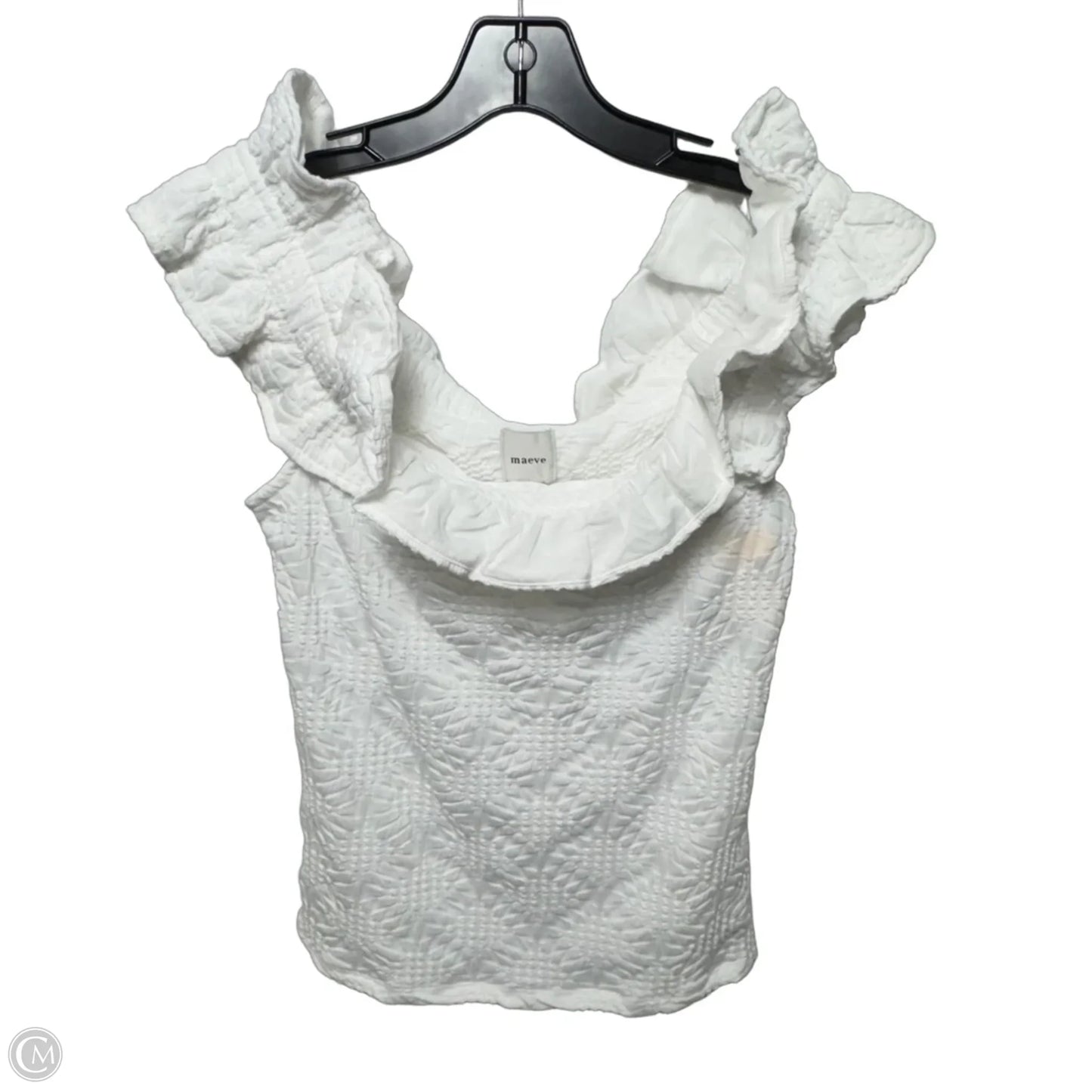Top Sleeveless By Maeve In White, Size: L