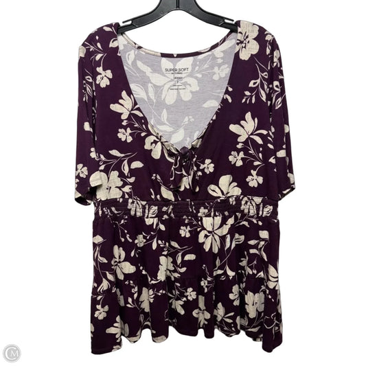 Top Short Sleeve By Torrid In Floral Print, Size: 2x