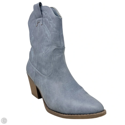 Taps Western Booties By Sugar In Blue, Size: 9.5