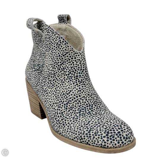 Constance Pull-On Heeled Boots By Toms In Macadamia Mini Cheetah Suede, Size: 7.5
