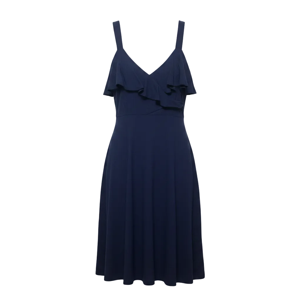Linen Blend Dress Casual Midi By Gibson And Latimer In Blue, Size: S