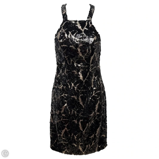 Sequin Dress Party Short By Terani Couture In Black & Silver, Size: 0
