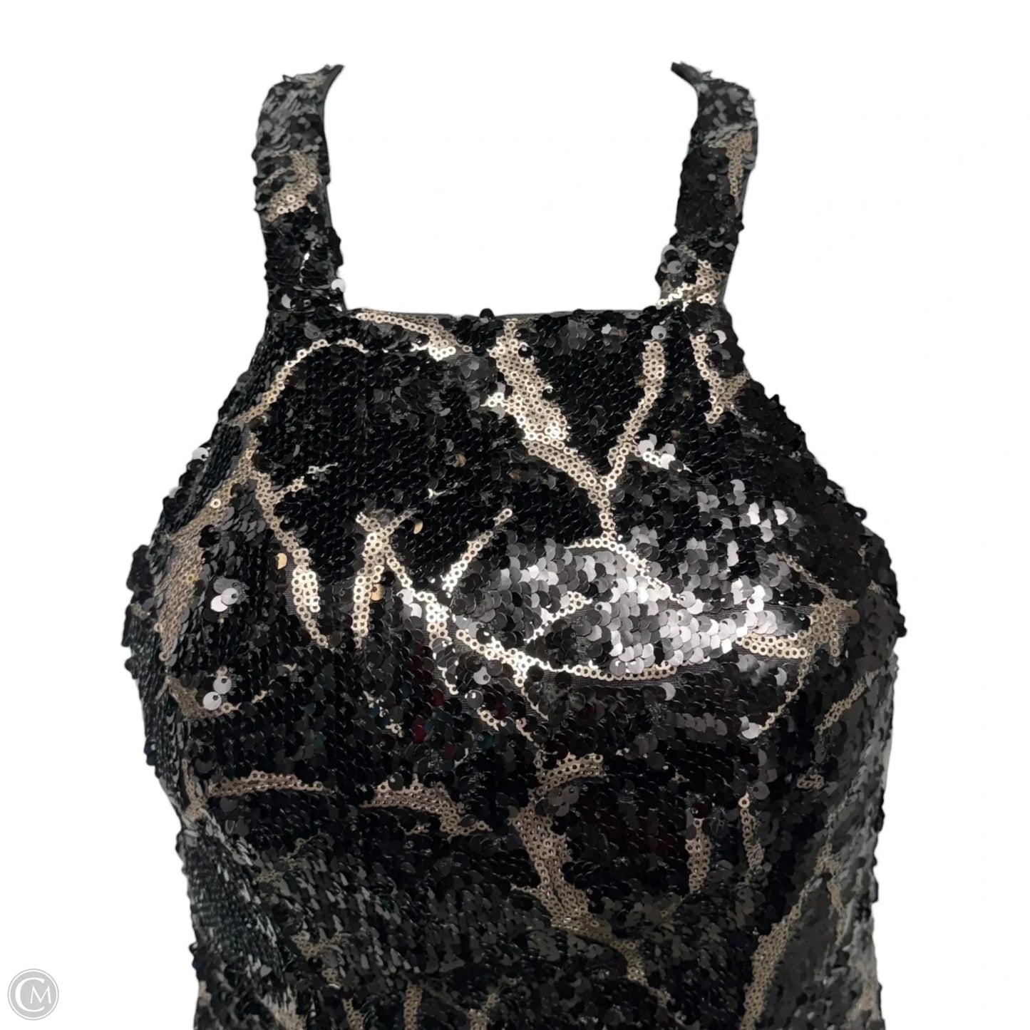 Sequin Dress Party Short By Terani Couture In Black & Silver, Size: 0