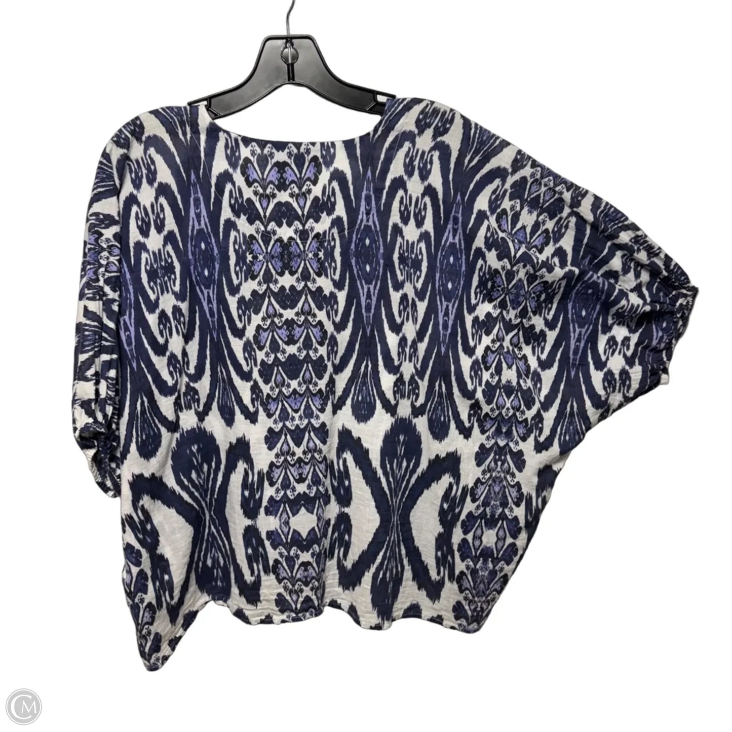 Nancy Top By Ros Garden In Blue & White, Size: XS/S