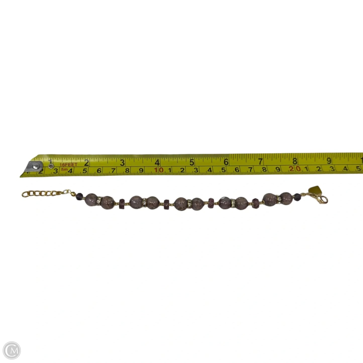Metallic Glass Beaded Bracelet By Zecchin