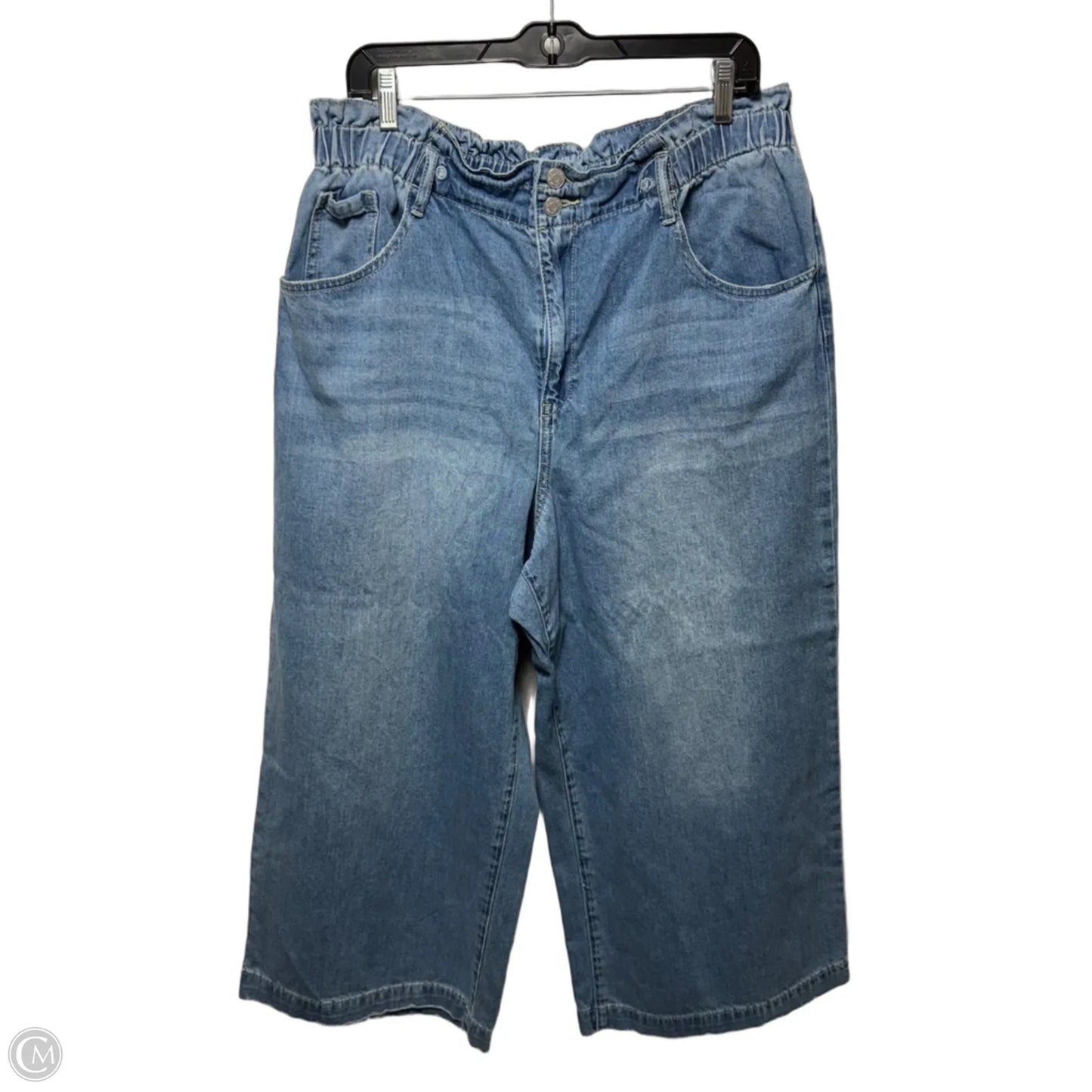 Jeans Wide Leg By Wonderly In Blue Denim, Size: 16