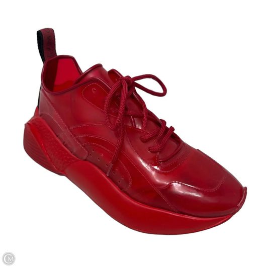 Eclyspe PVC Shoes Luxury Designer By Stella Mccartney In Red, Size: 10.5 (41)