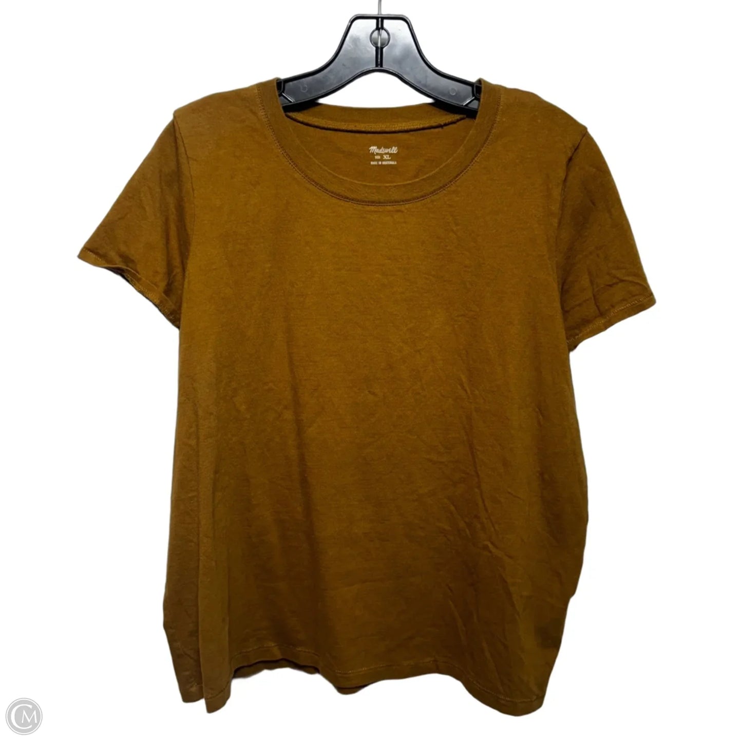 Top Short Sleeve Basic By Madewell In Brown, Size: Xl