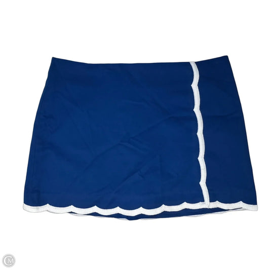 Michelina Mini Skort Designer By Lilly Pulitzer In Barton Blue & White, Size: 12