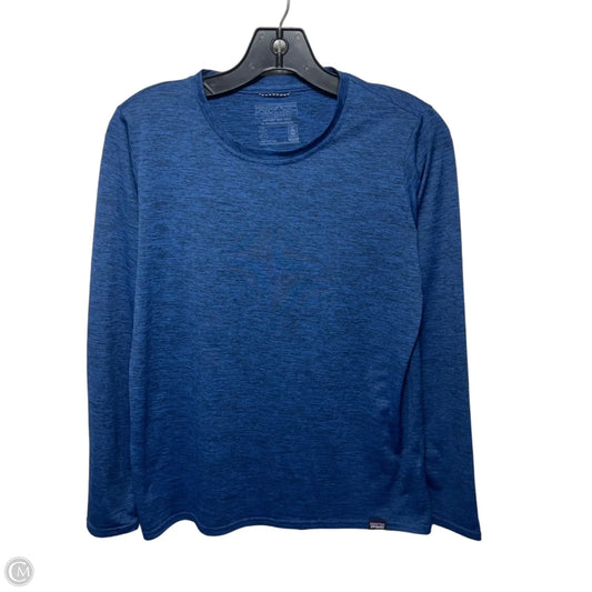 Athletic Top Long Sleeve Collar By Patagonia In Blue, Size: S