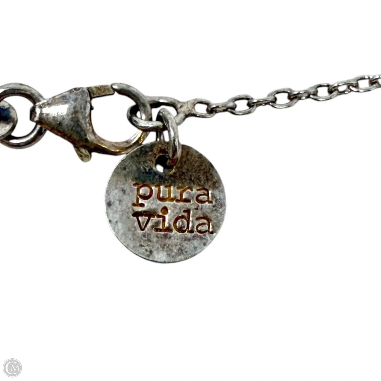 Sterling Silver Wave Pendant Necklace By Puravida