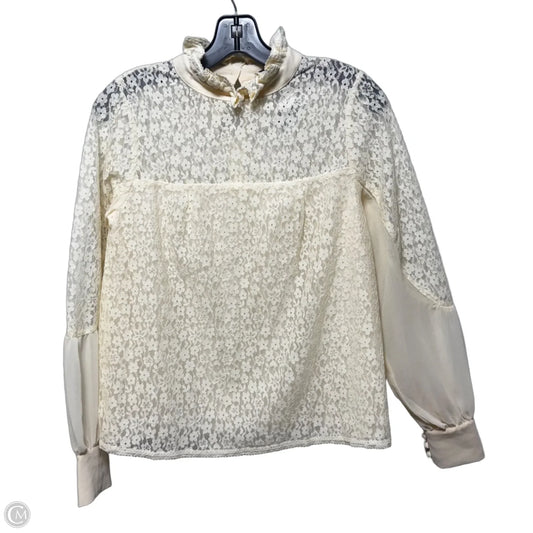 Lace Blouse Long Sleeve By Tuckernuck In Cream, Size: S