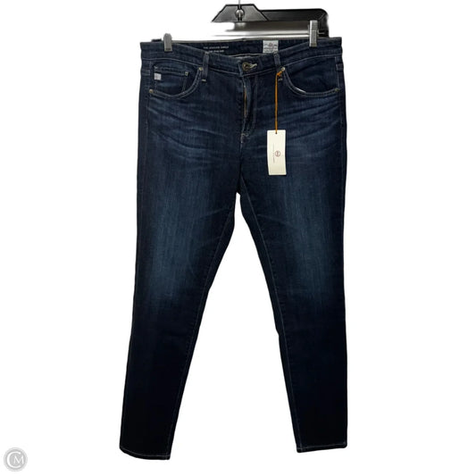 Super Skinny Ankle Jeans By Adriano Goldschmied In Blue Denim, Size: 8/29