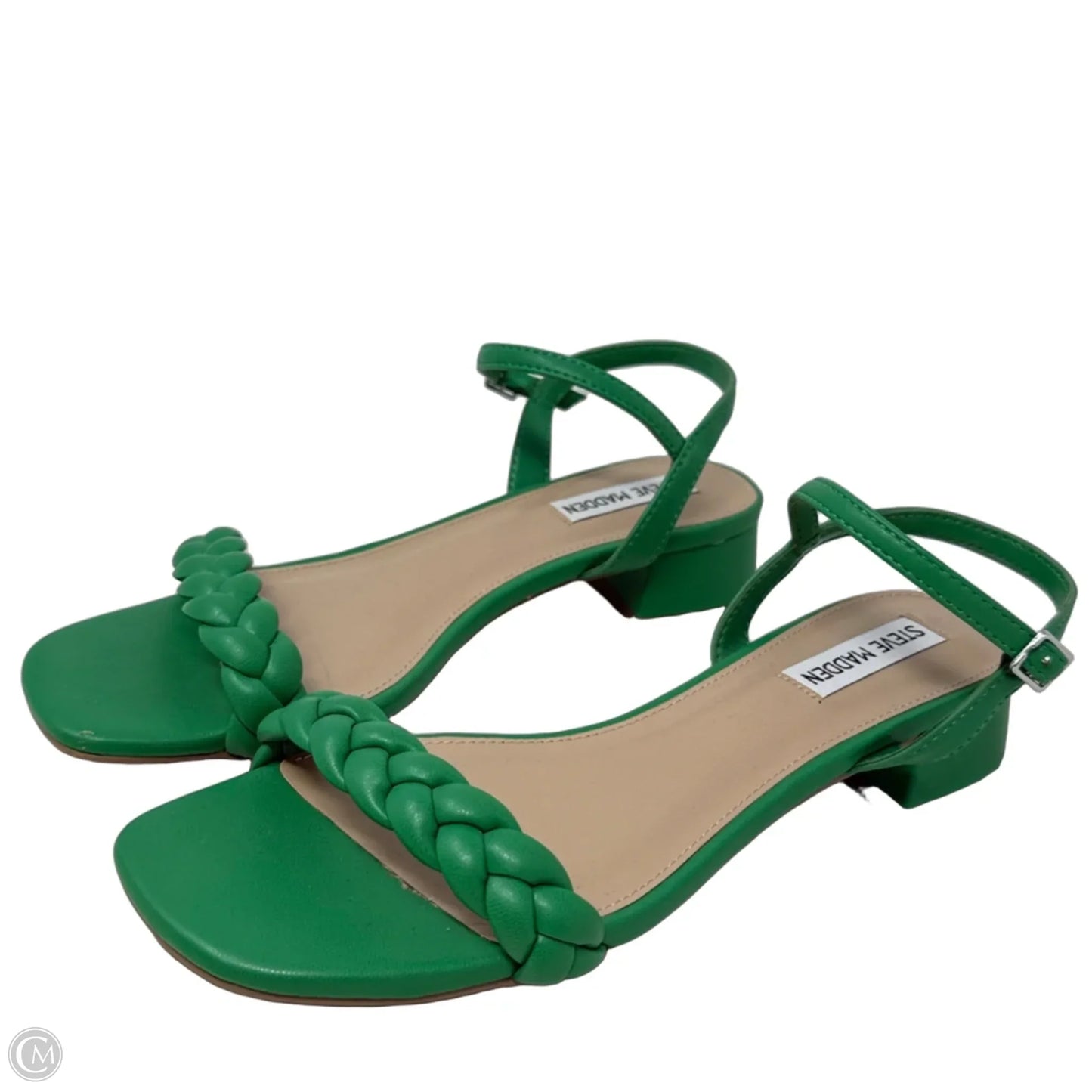 Sandals Heels Block By Steve Madden In Green, Size: 8