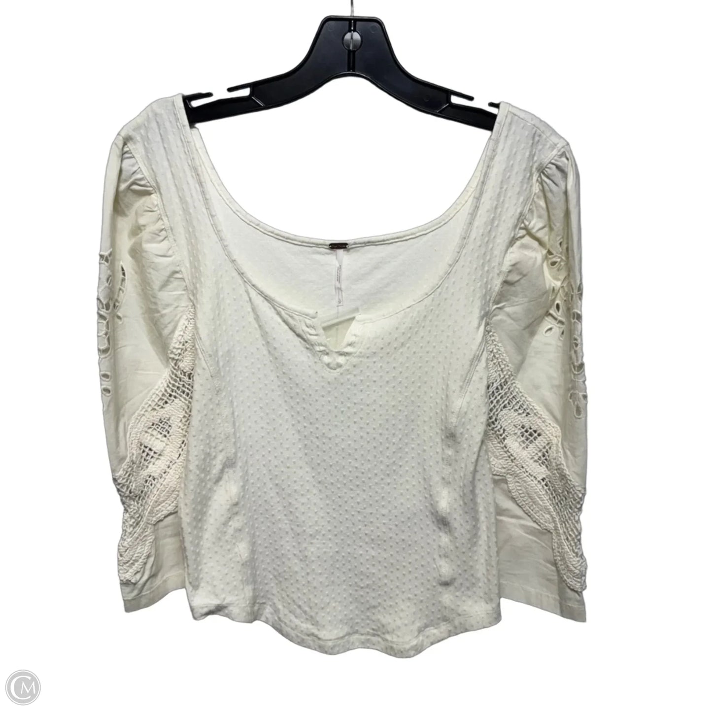 Top Long Sleeve By Free People In Cream, Size: S