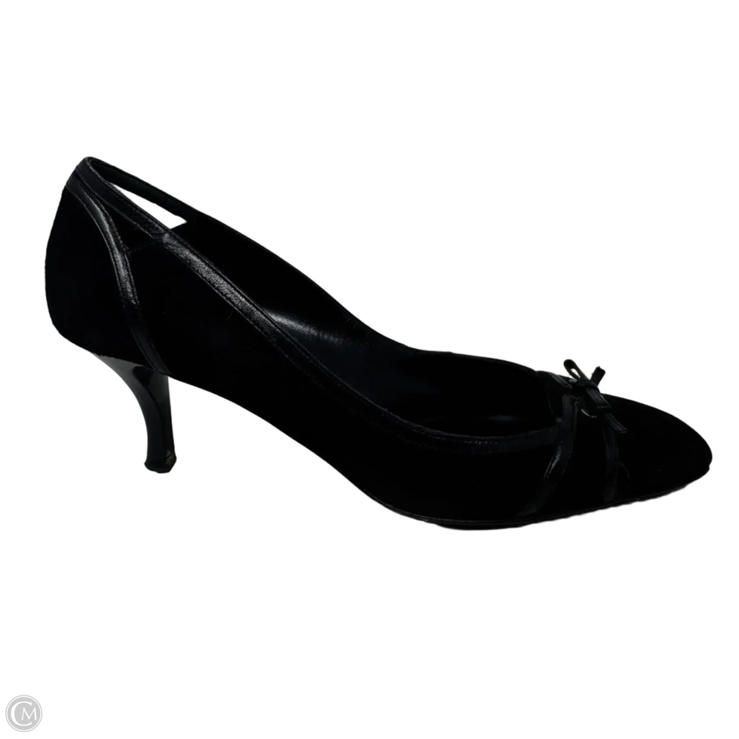 Cutout Kitten Heel Pumps Luxury Designer By Dior In Black, Size: 7.5 (37.5)