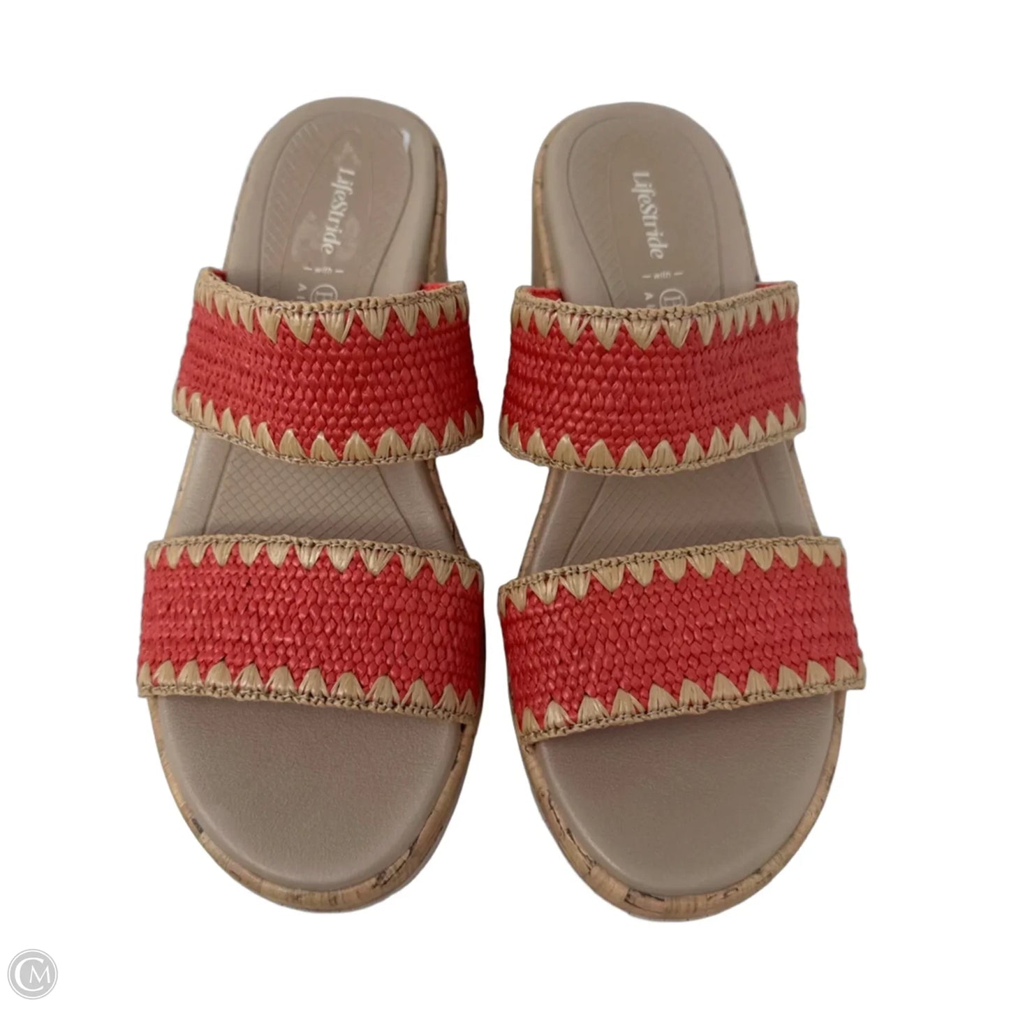 Resort Wedge Sandals By Life Stride In Orange, Size: 7