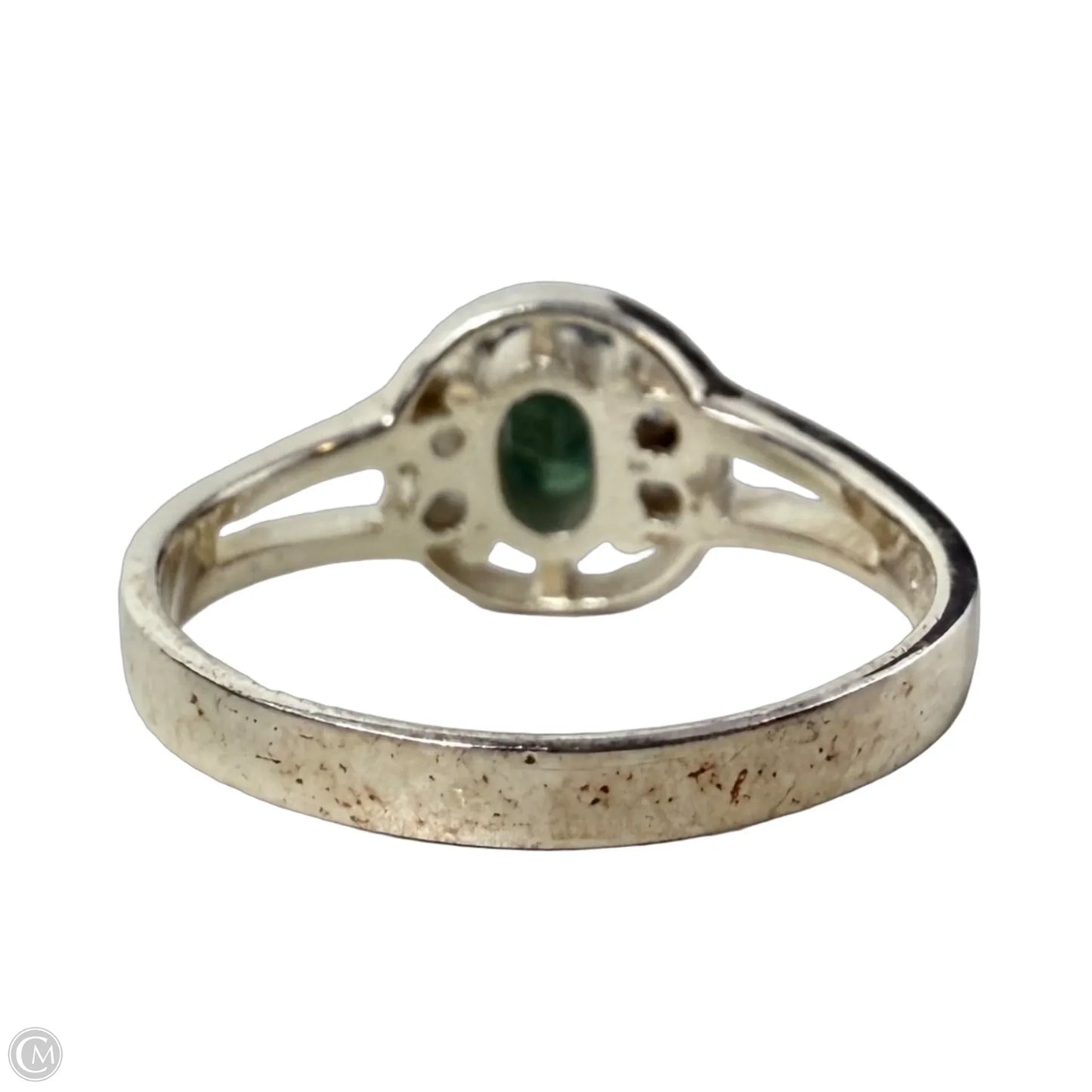 Sterling Silver, Blue & Clear Gemstone Ring, Size: 7